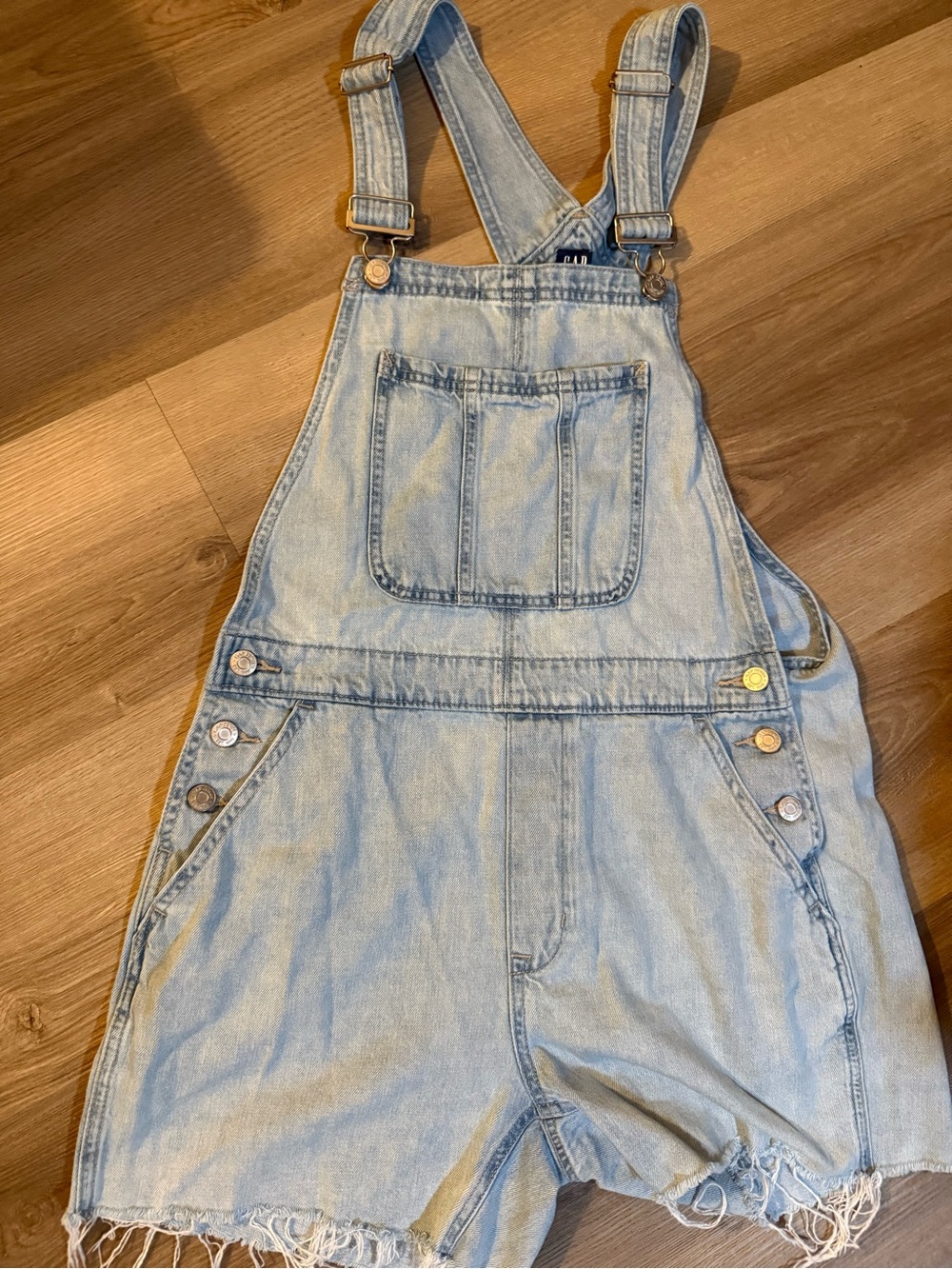 Vintage GAP Light Wash Denim Short Overalls